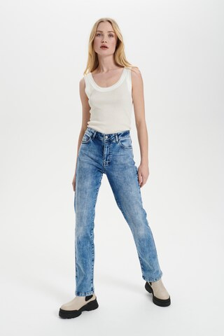 SAINT TROPEZ Regular Jeans 'Molly' in Blau