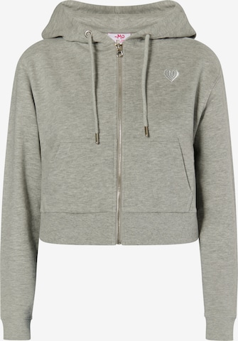 MYMO Zip-Up Hoodie 'Blonda' in Grey: front