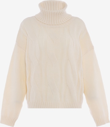 Pull-over aleva en beige : devant