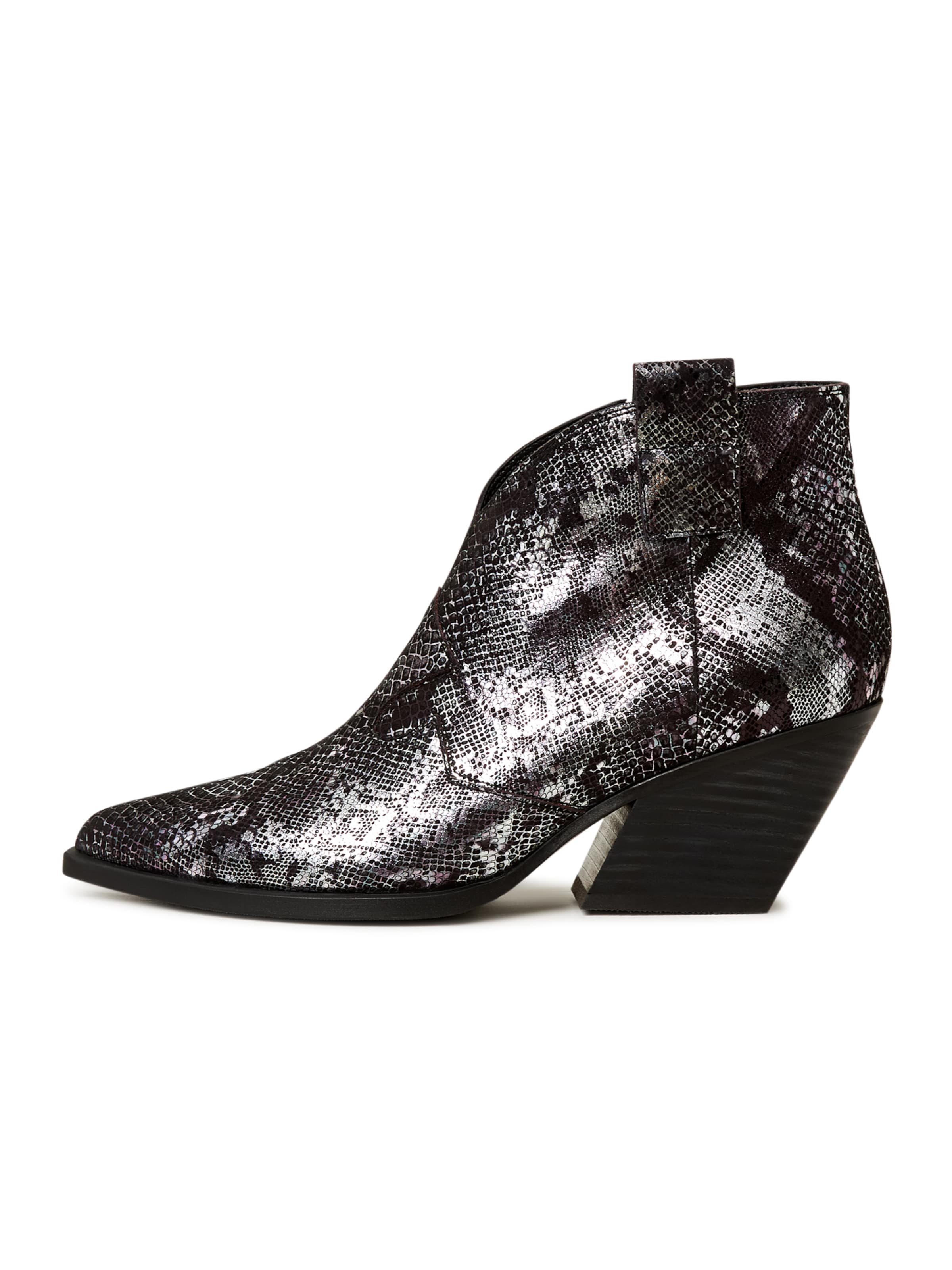 CESARE GASPARI Cowboy boot in Silver: front