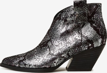 CESARE GASPARI Cowboy boot in Silver: front