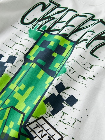 NAME IT - Camiseta 'NKMDI MINECRAFT' en blanco