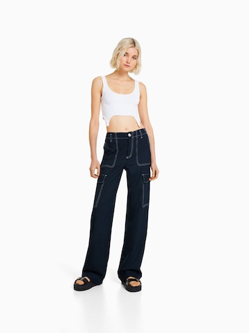 Bershka Loose fit Trousers in Blue