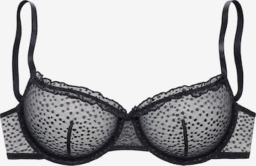 VIVANCE Balconette Bra in Black: front