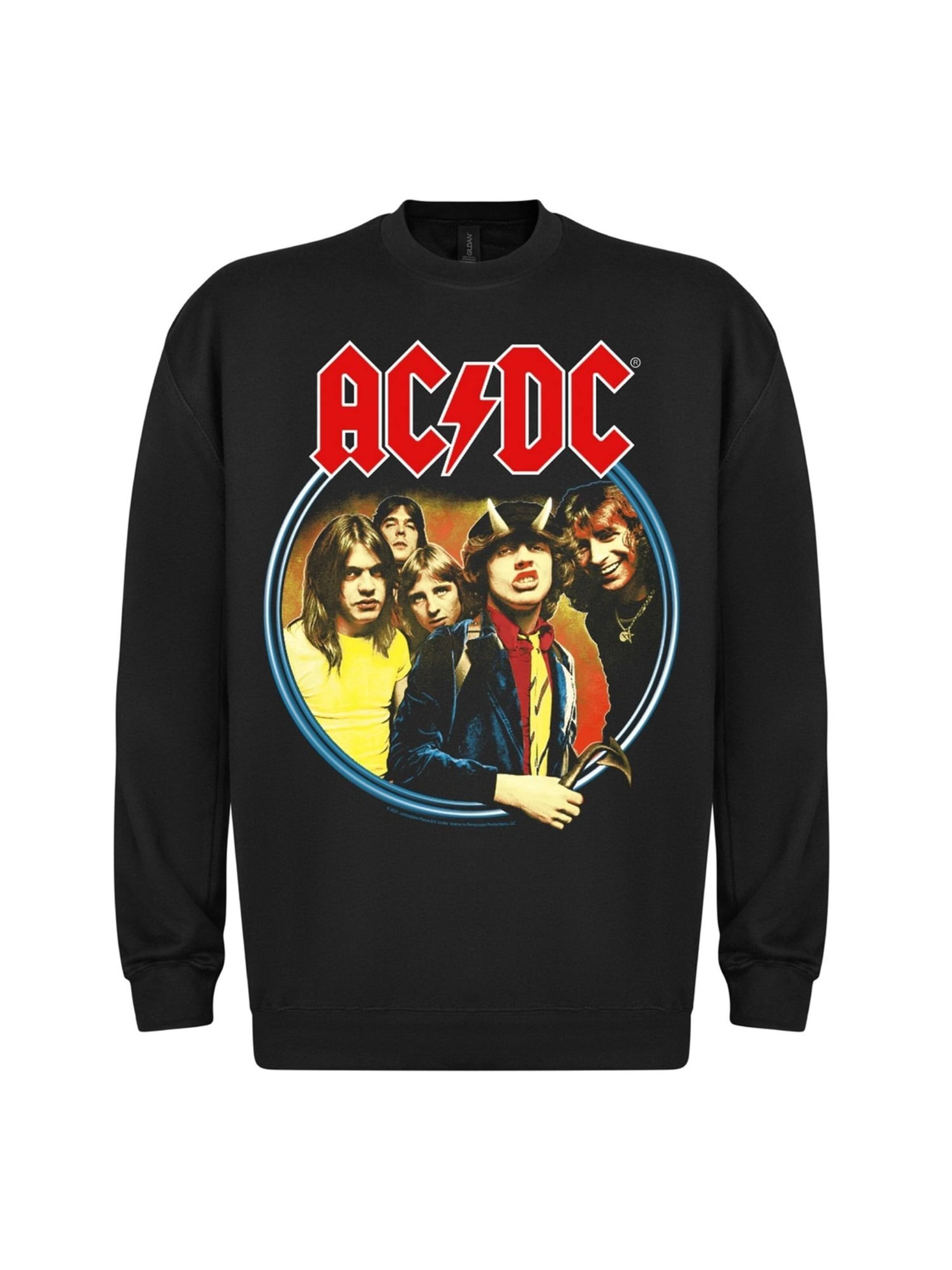 AC/DC Sweatshirt 'Ac/dc Highway to Hell North America Tour 1984  Sweatshirt Sweatshirt' in Black: front