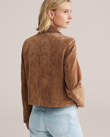 WE Fashion Övergångsjacka 'Premium' i brun