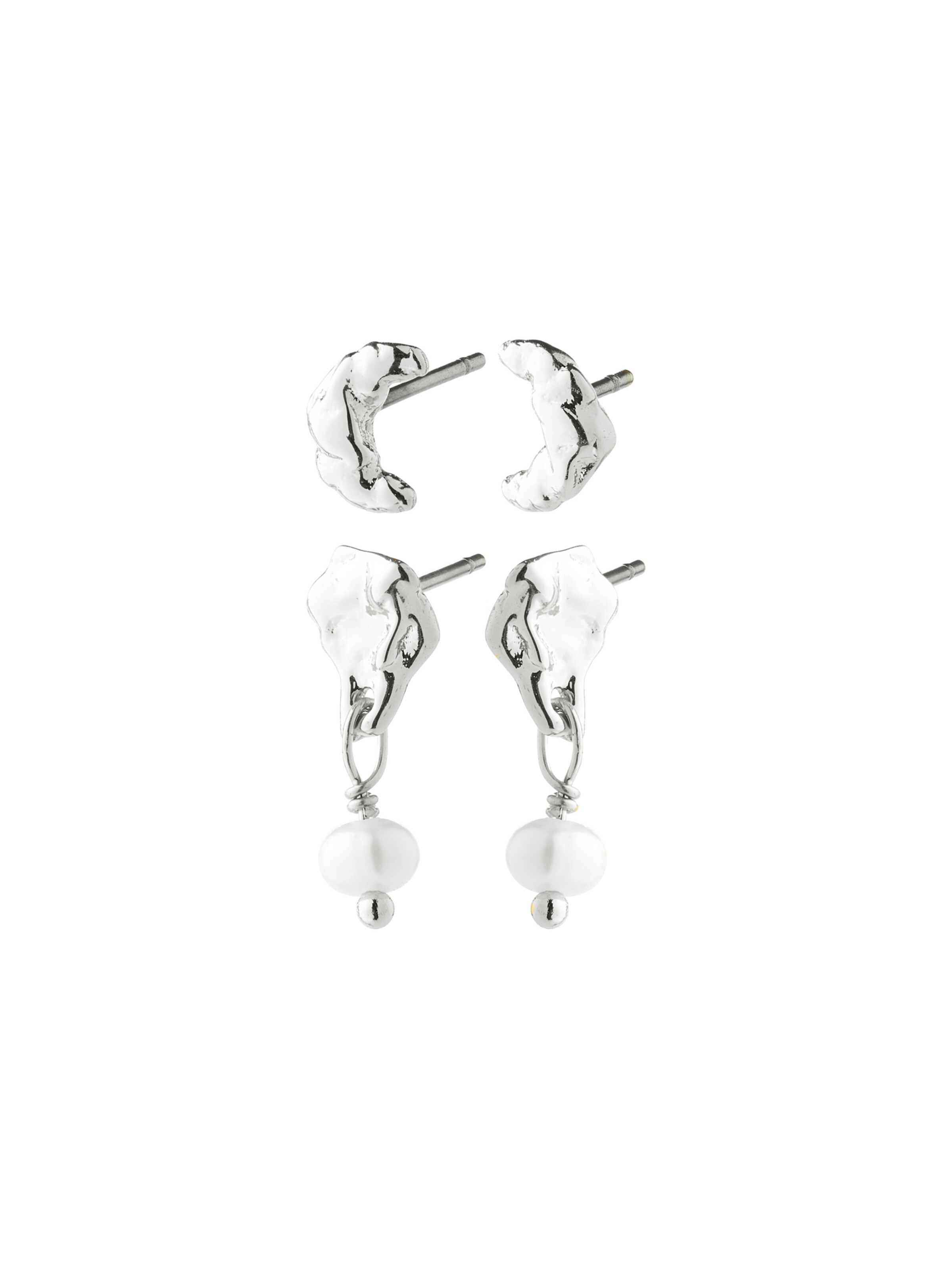 Pilgrim Earrings 'Oryth' in Silver: front