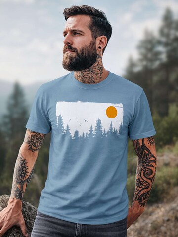 Neverless Shirt 'Forest' in Blue