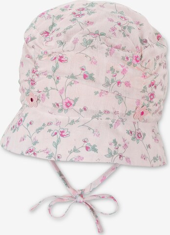 STERNTALER Hat 'Blumen' in Pink: front