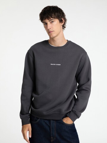 Sweat-shirt 'SLHHANKIE' SELECTED en gris : devant