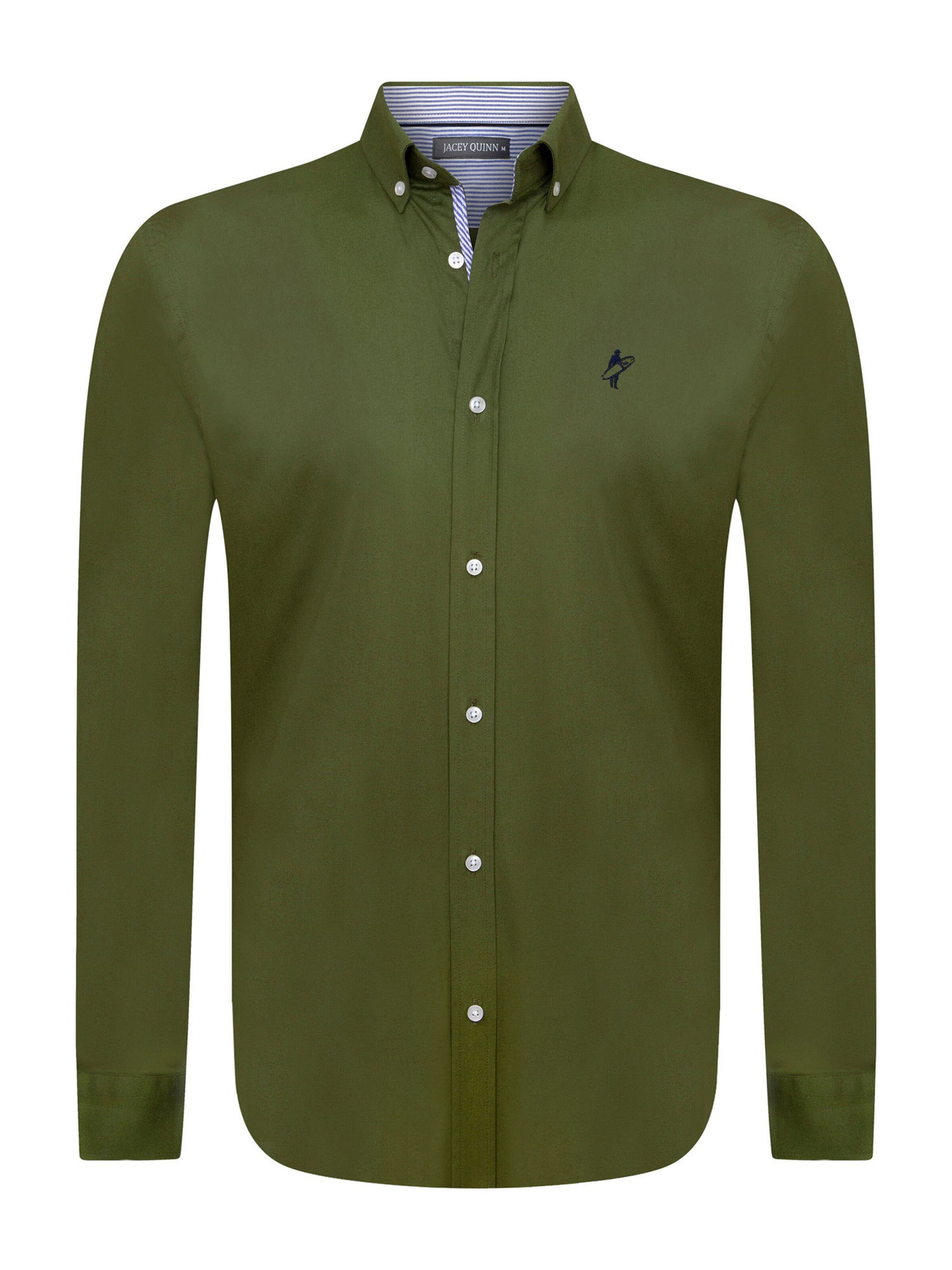 žalia Jacey Quinn Priglundantis modelis Marškiniai: priekis