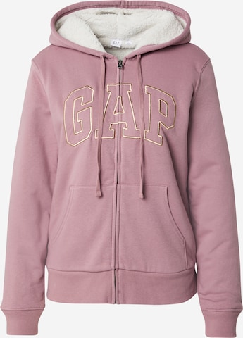 GAP Кофта на молнии 'HERITAGE' в Лиловый: спереди
