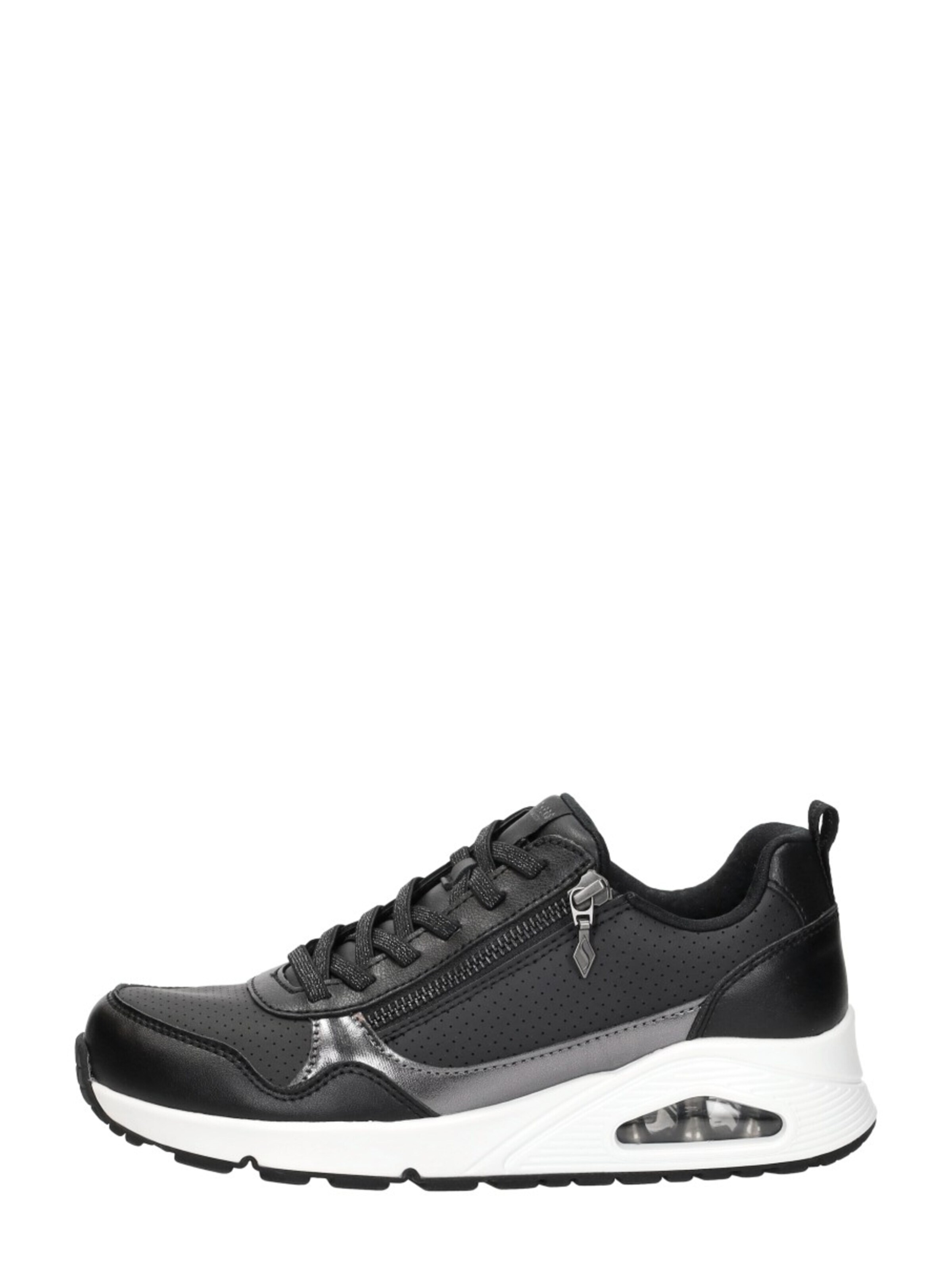 SKECHERS Sneakers laag 'Uno - Metallic Sliders' in Zwart: voorkant