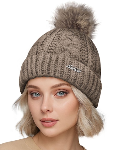 Neverless Beanie '1980' in Beige: front