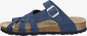 DR. BRINKMANN Mules 'Oliva' in Blue: front