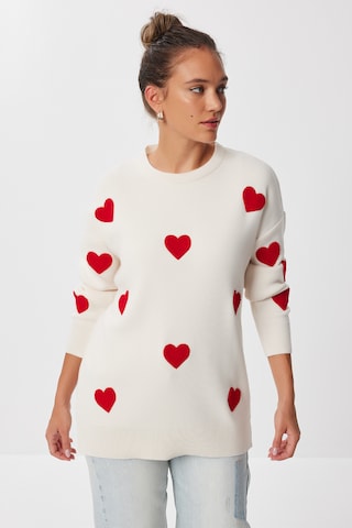 Happiness İstanbul Pulóver - fehér: elől