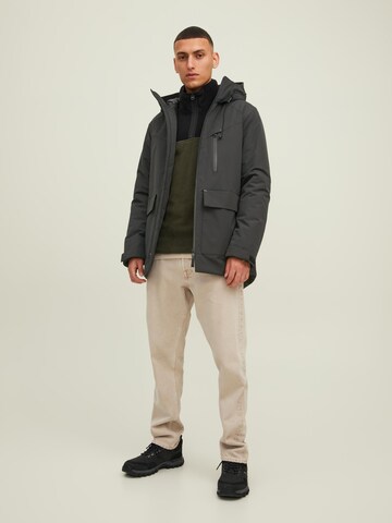 JACK & JONES Winterparka 'Kaiser' in Zwart