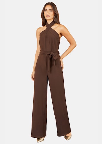 Yumi Jumpsuit in Braun: Vorderseite