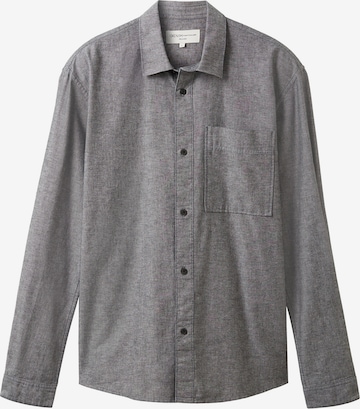 Coupe regular Chemise TOM TAILOR DENIM en gris : devant