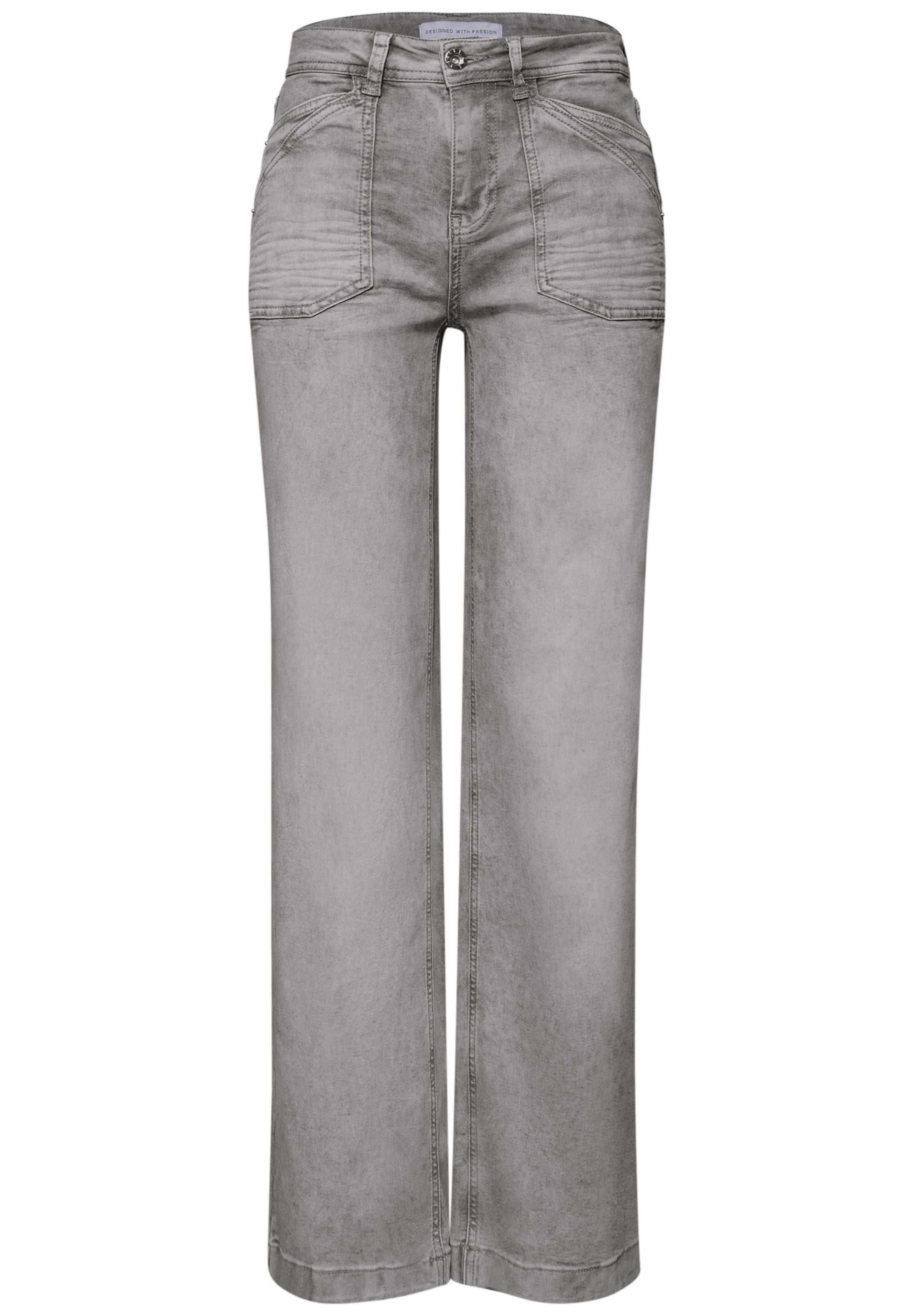 STREET ONE Loose fit Jeans in Grey: front