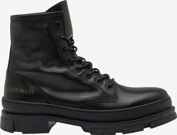 REPLAY Lace-Up Boots in Black: front