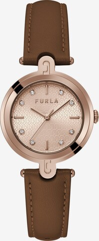 FURLA Analog Watch in Brown: front