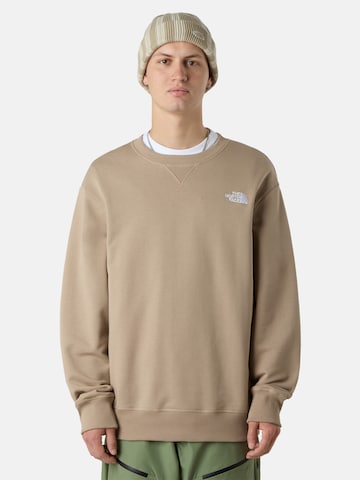 THE NORTH FACE Sweatshirt 'Essential Lite Crew' in Beige: voorkant