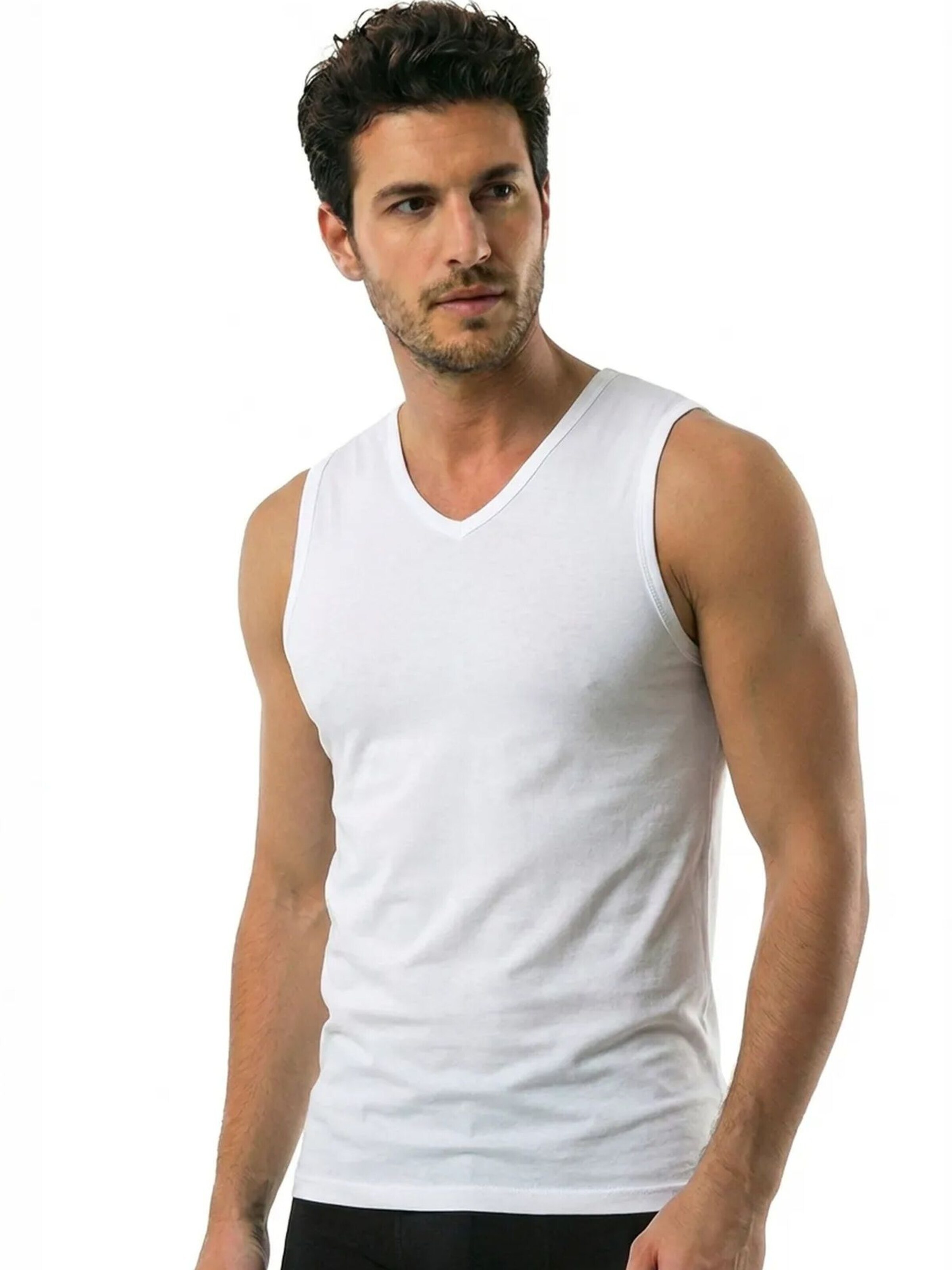 T-Shirt 'Tanktops & Camis' ÖTS en blanc : devant