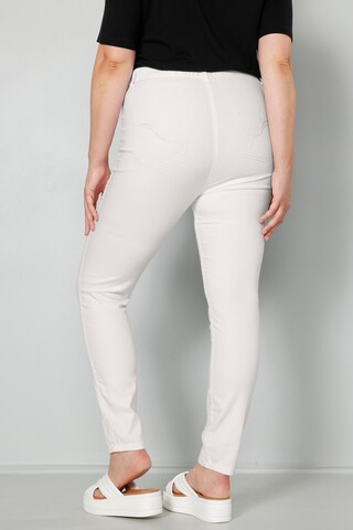 Coupe slim Pantalon MIAMODA en blanc