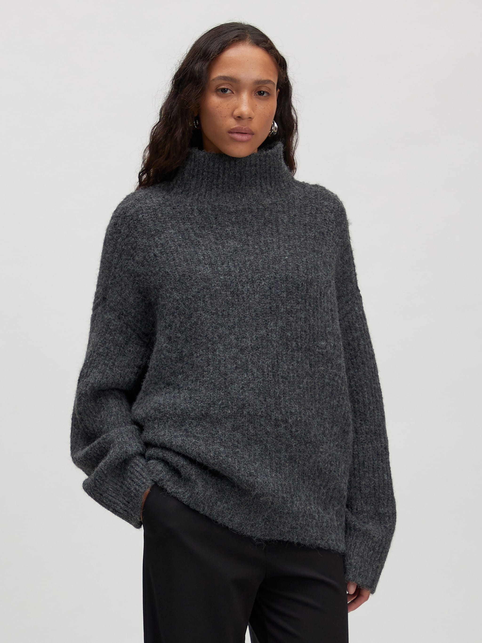 EDITED Produkte Pullover 'Beth' graumeliert