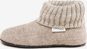 Gottstein Slippers 'Alpine Boot FE' in Beige: front