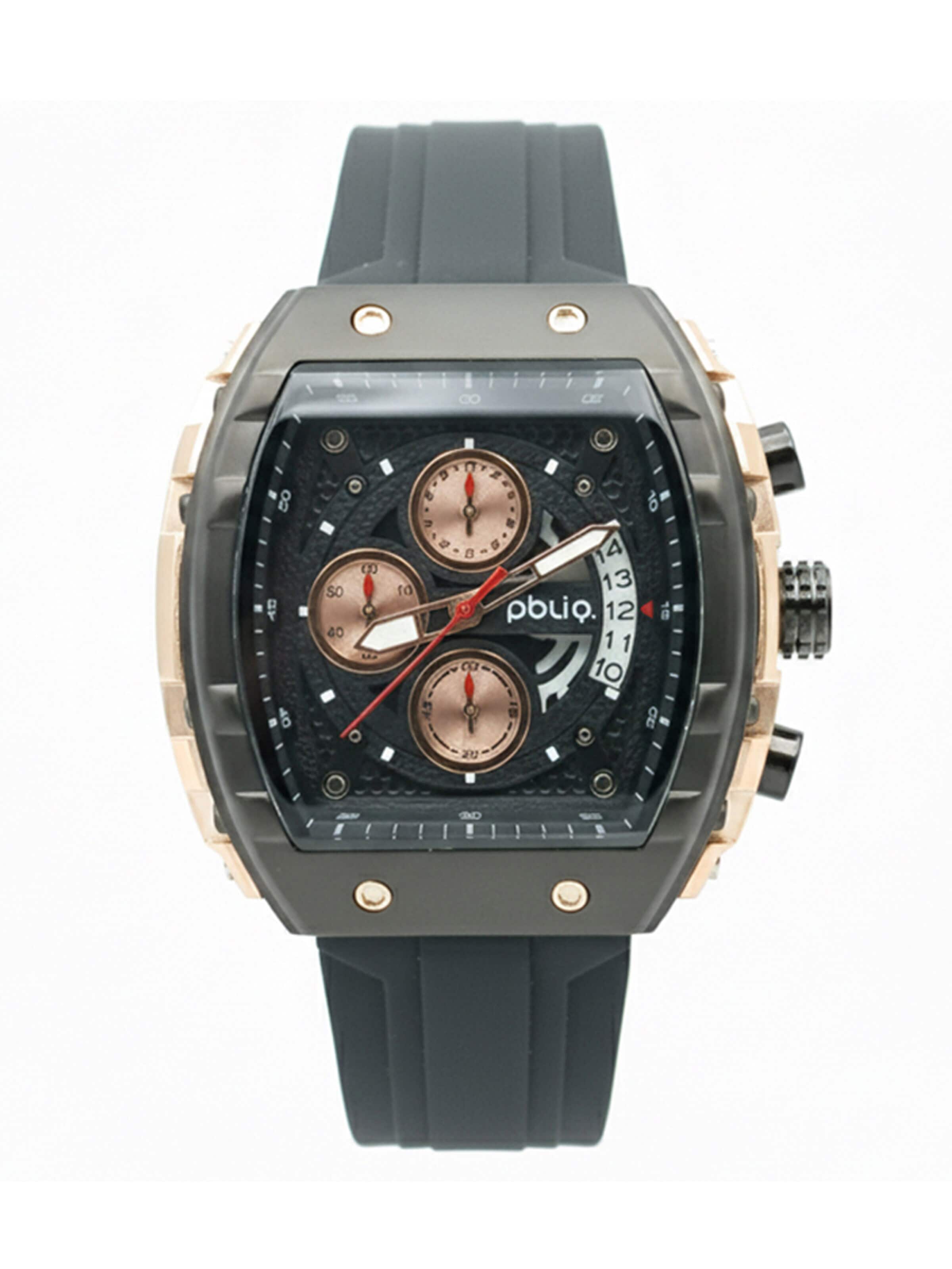 PBLIQ Analoog horloge 'PBLIQ Luxe Chronograaf Herenhorloge' in Goud: voorkant