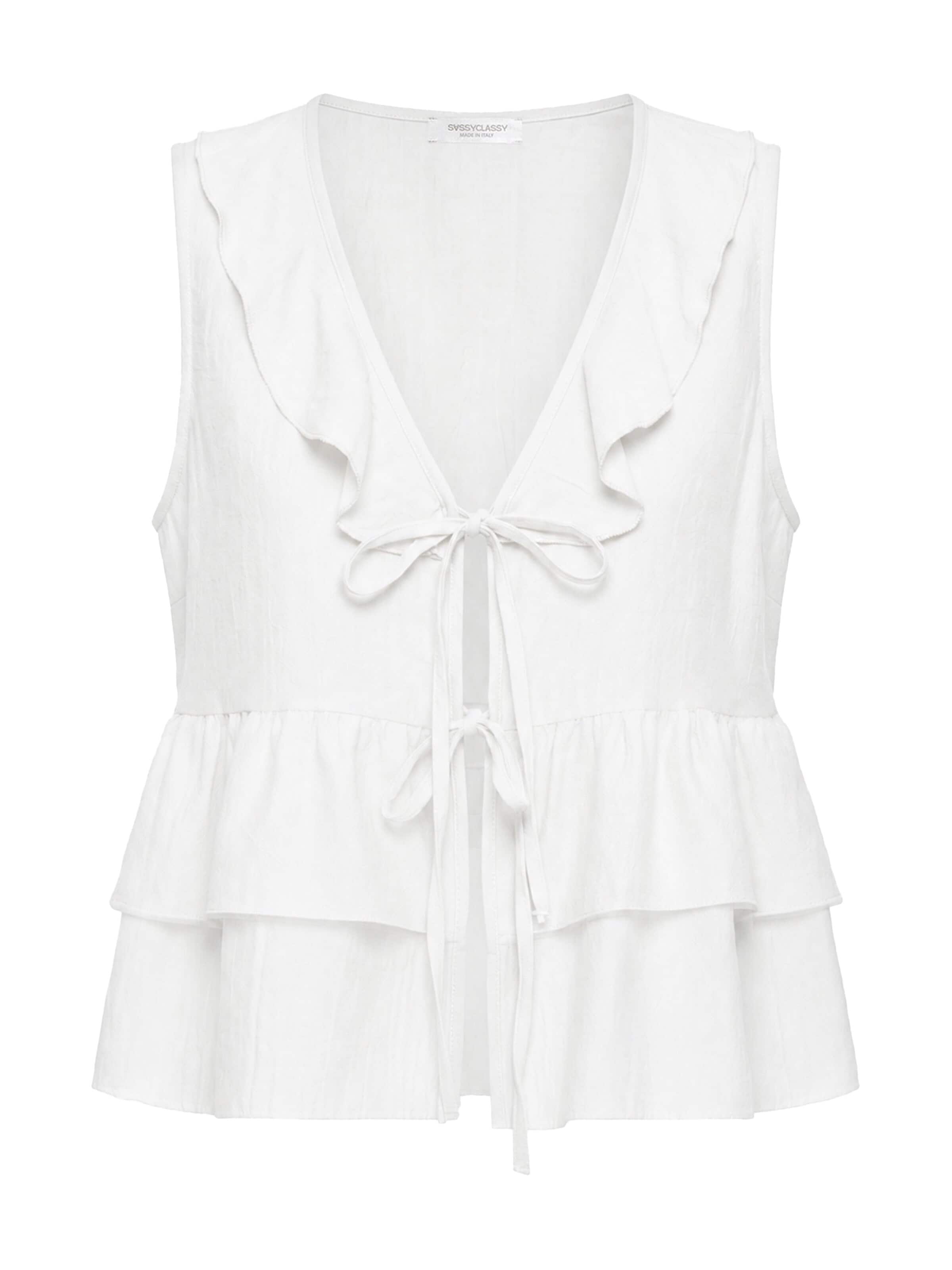 SASSYCLASSY Bluse‌ in Weiß: Vorderseite