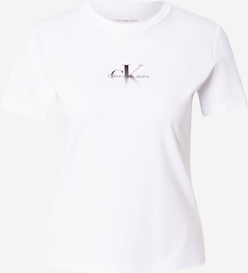 Tricou de la Calvin Klein Jeans pe alb: față