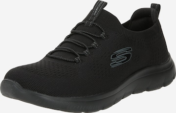 SKECHERS - Sapatilhas slip-on 'SUMMITS' em preto: frente