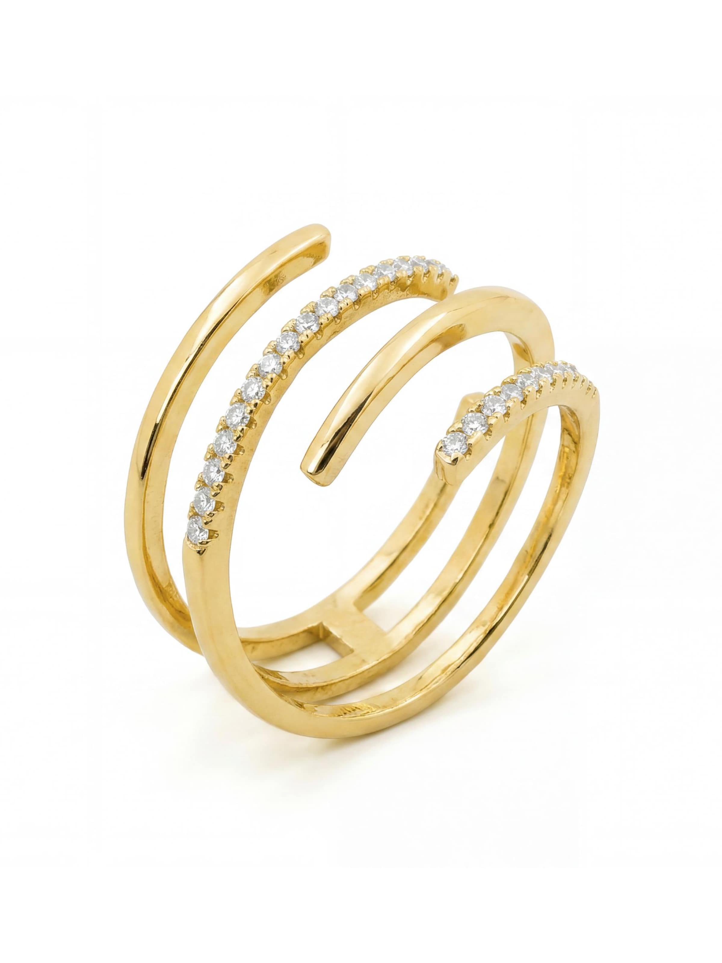 Luxenter Bague 'Isda' en 50-60 en or, Vue avec produit