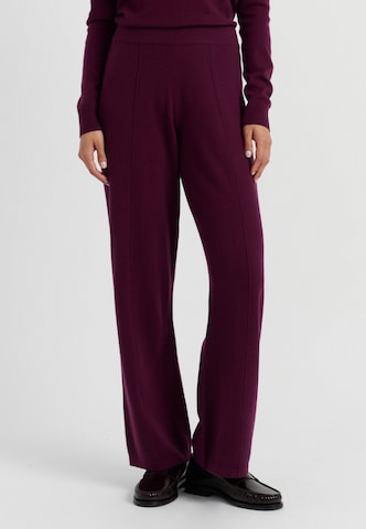 Chinti & Parker Wide Leg Bukser 'Basics' i rød: forside