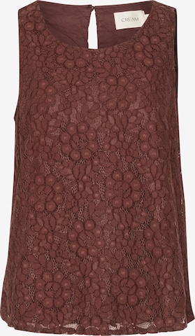 Cream Blouse 'Bana Lace' in Brown: front