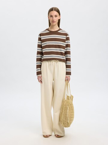 T-shirt SELECTED en marron