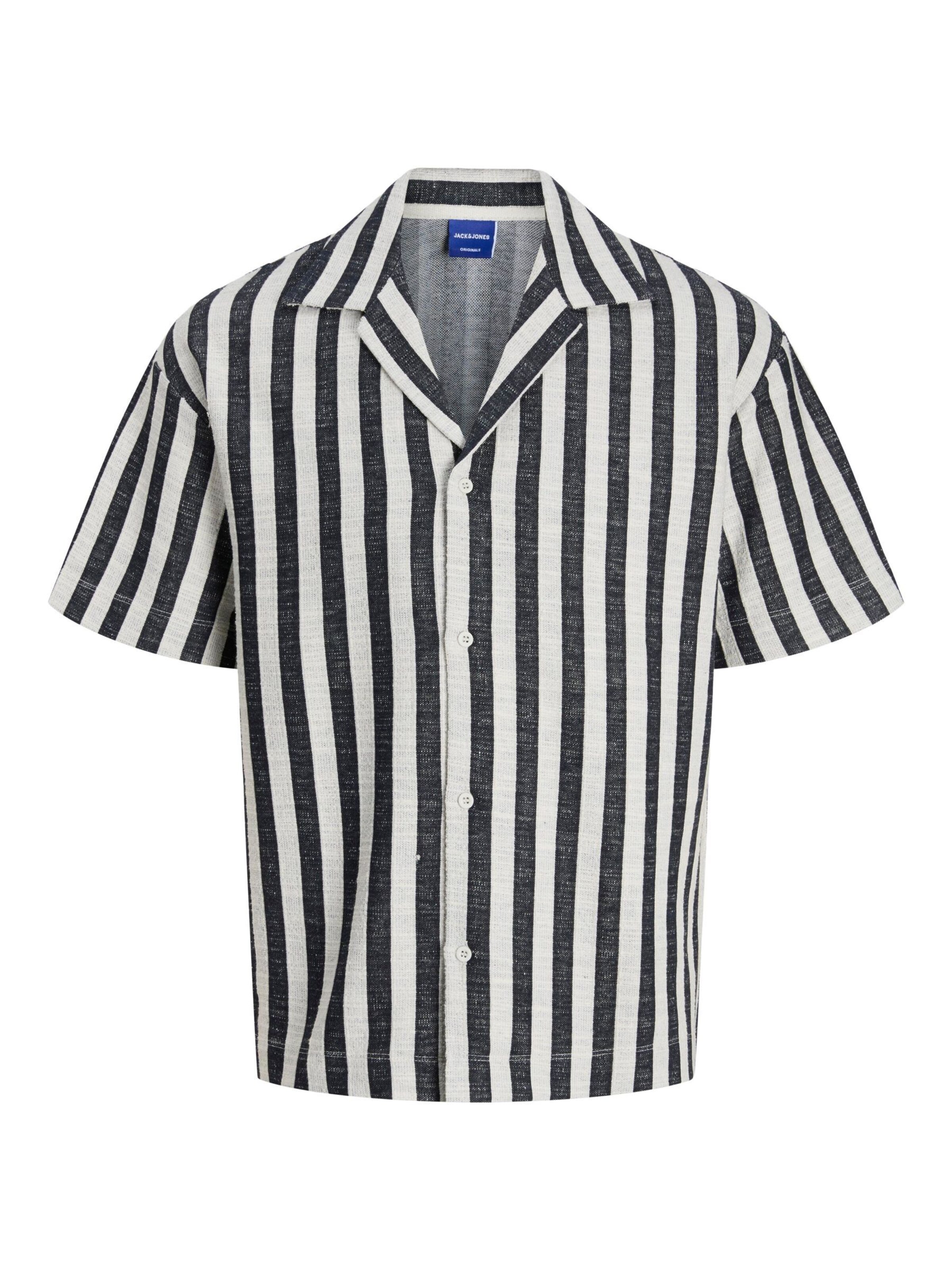 JACK & JONES Skjorte i navy / hvid, Produktvisning