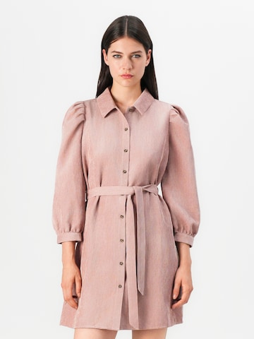 JDY Sukienka koszulowa 'JDYULLA OHIO' w kolorze różowy: przód