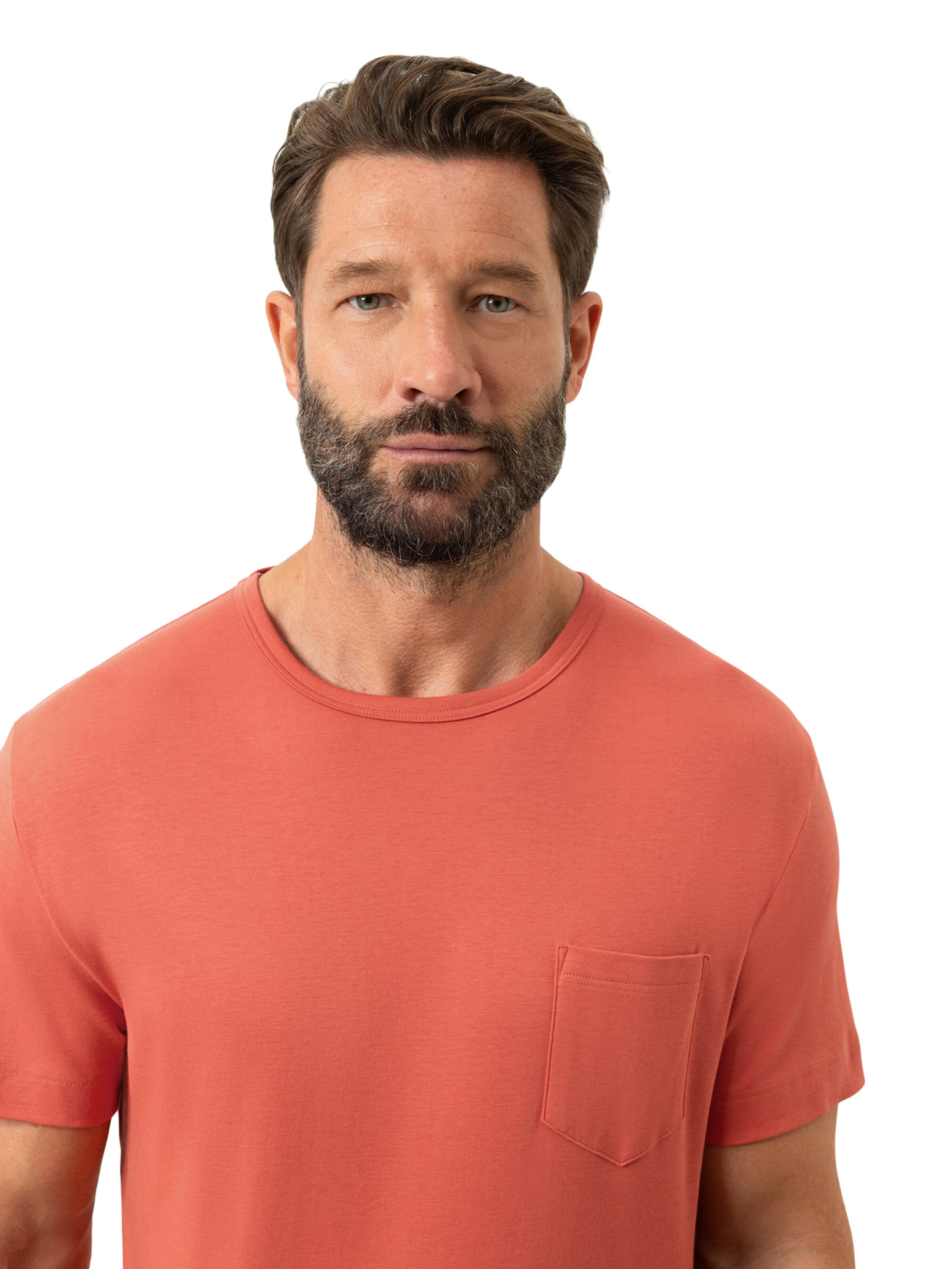 Pyjama court 'Bold Coral Stripes' Mey en orange