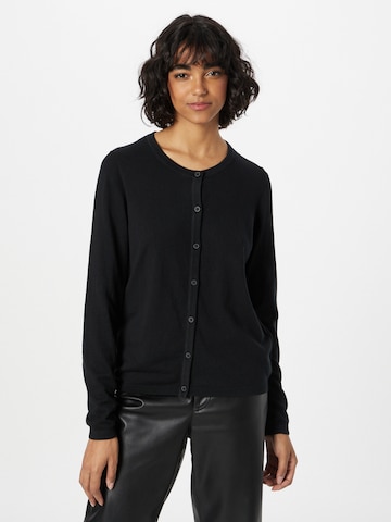 ESPRIT Knit Cardigan in Black: front