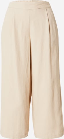 ONLY - Pierna ancha Pantalón plisado 'CARISA' en beige: frente