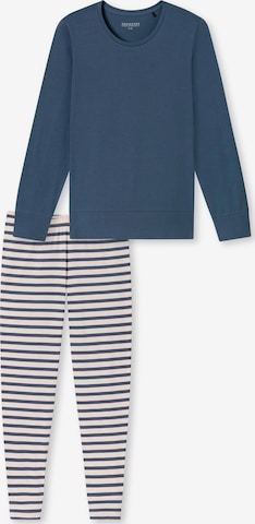 SCHIESSER Pyjama 'Casual Essentials' in Blau: Vorderseite