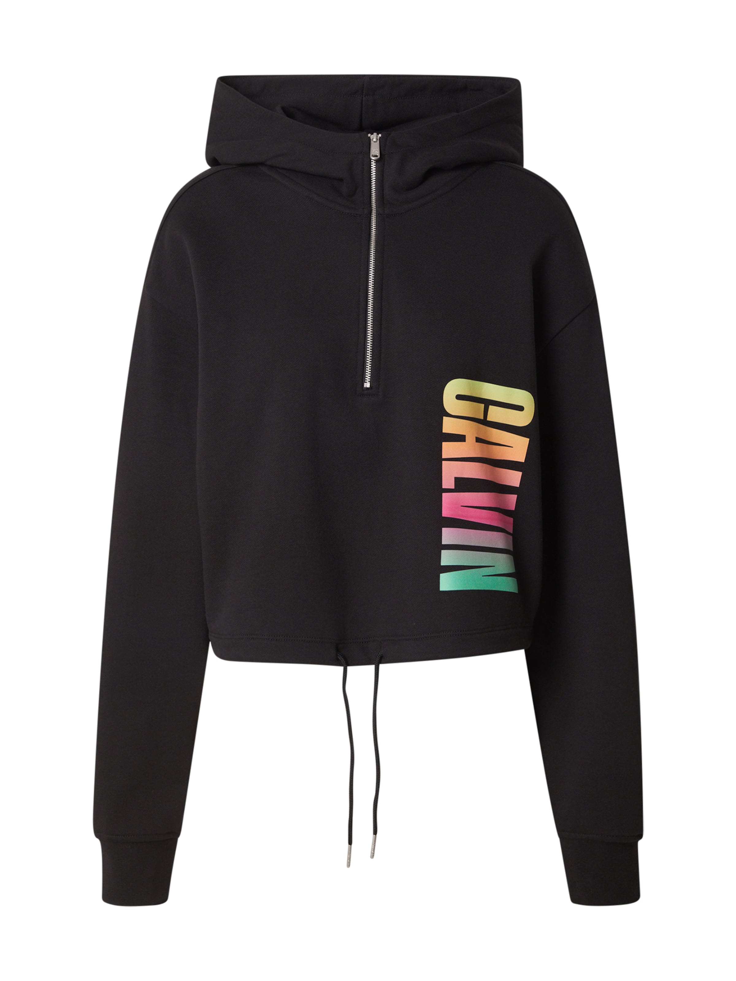 Sweat-shirt Calvin Klein Jeans en noir : devant