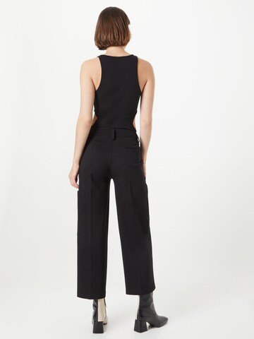 Cartoon Regular Trousers with creases in Black