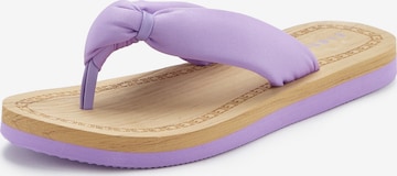 Elbsand T-Bar Sandals in Purple: front