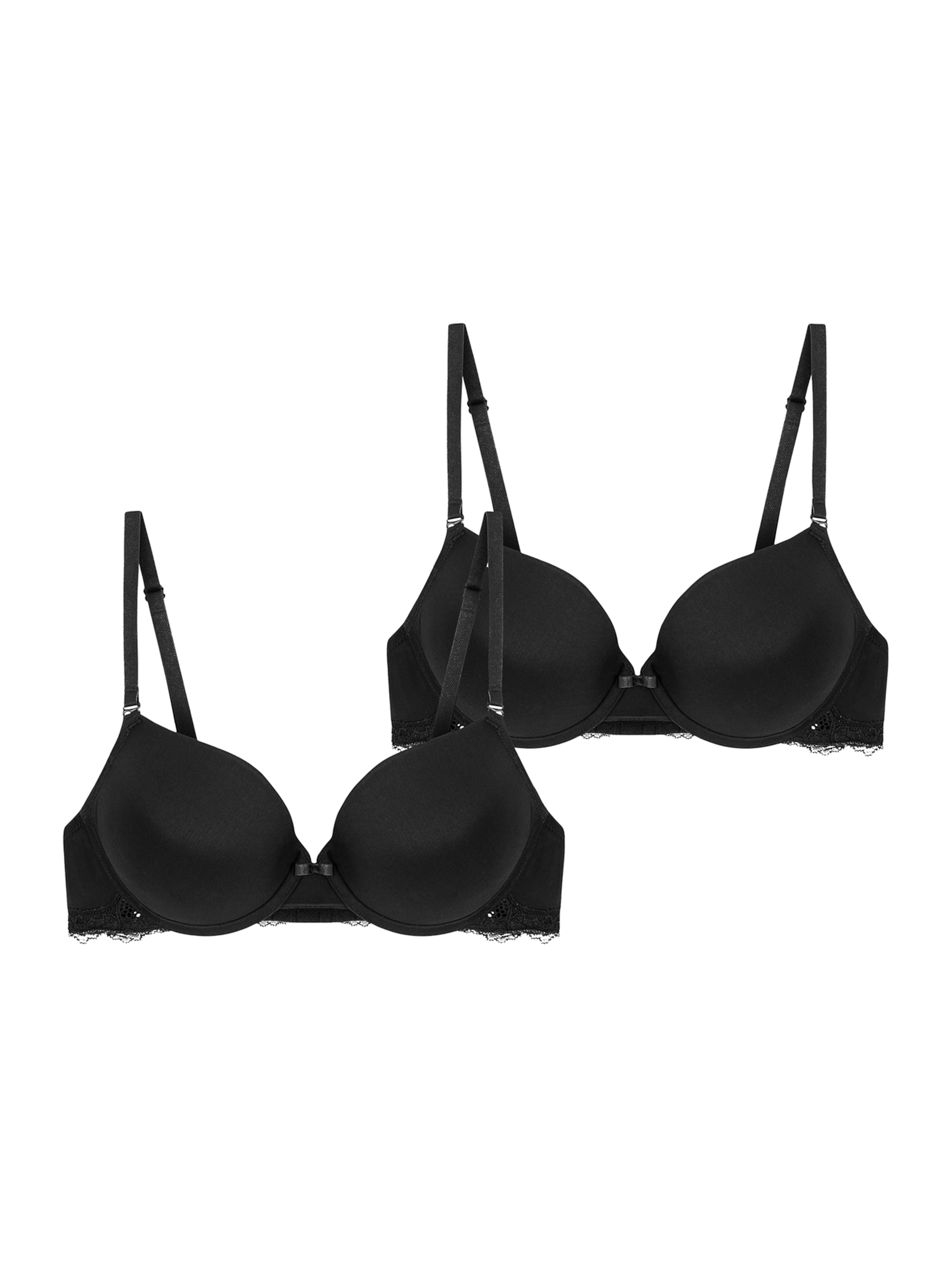 TRIUMPH Push-up BH ' Lovely Micro ' in Zwart: voorkant