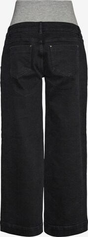 MAMALICIOUS Wide Leg Jeans 'Trona' in Schwarz